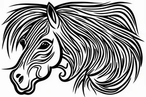 hoofprint of a horse tattoo idea