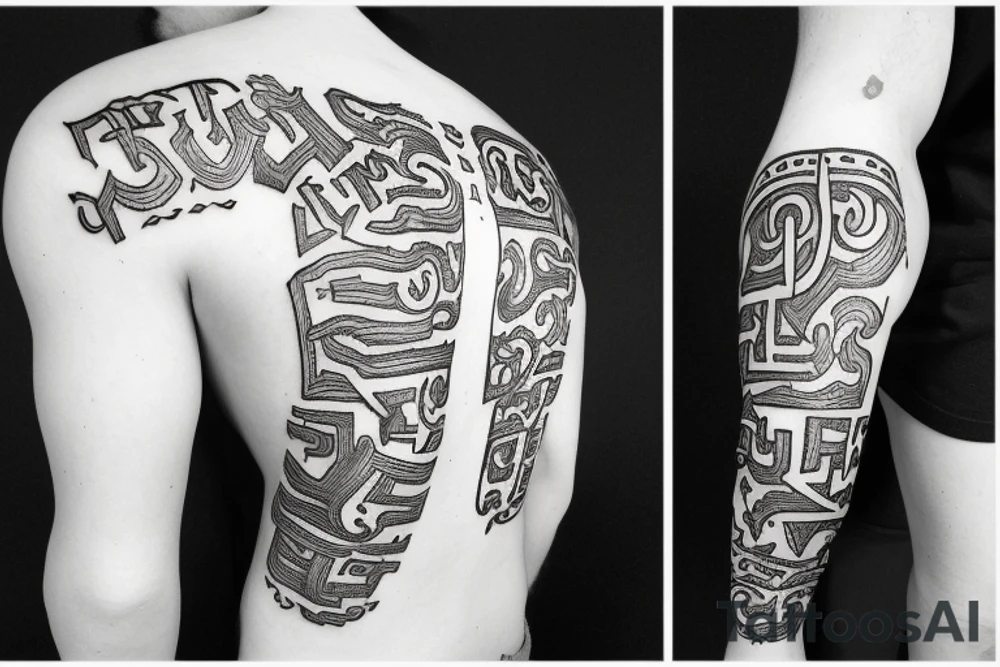 name Sebastian in rune letters tattoo idea