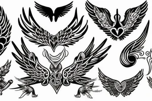 HART with wings tattoo idea