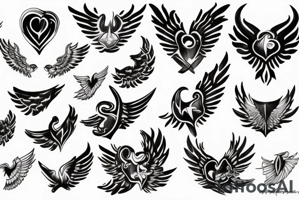 HART with wings tattoo idea