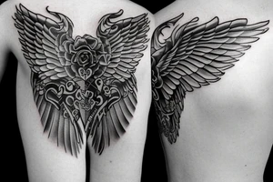 HART with wings, name ANNA tattoo idea