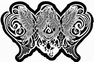 HART with wings, name ANNA tattoo idea
