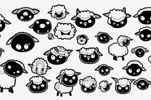 a baby sheep with big eyes tattoo idea