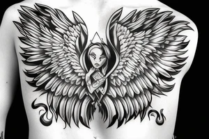 HART with wings, name ANNA tattoo idea