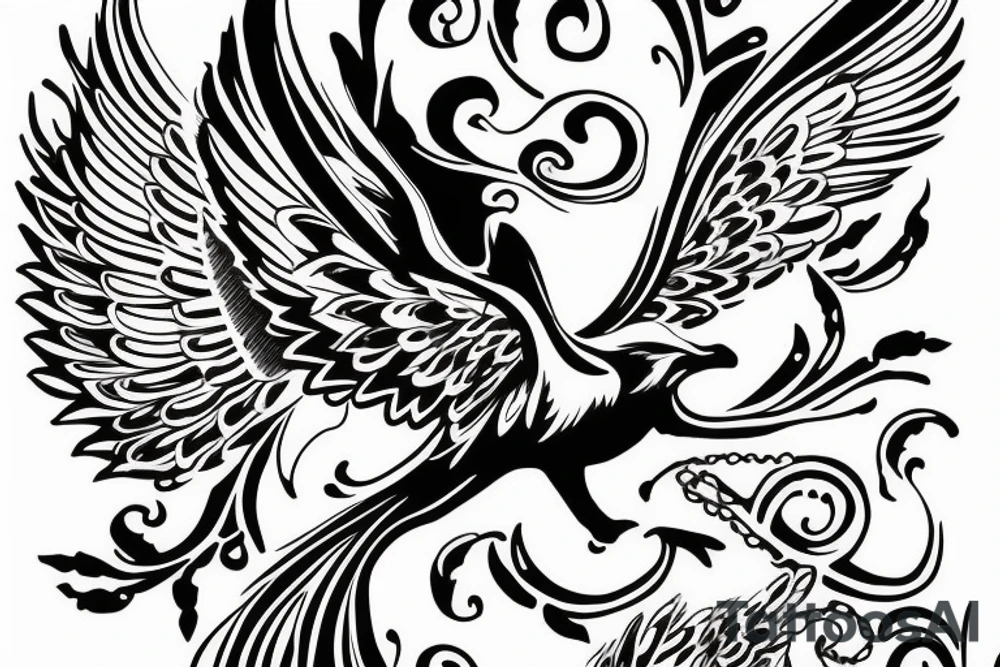HART with wings, name ANNA tattoo idea