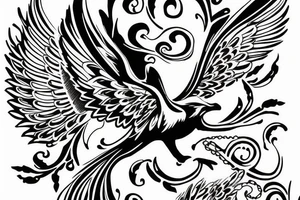 HART with wings, name ANNA tattoo idea