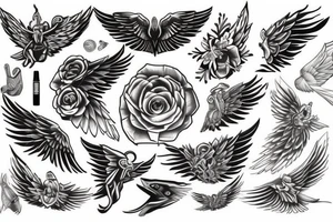 ANNA hart angle wings tattoo idea