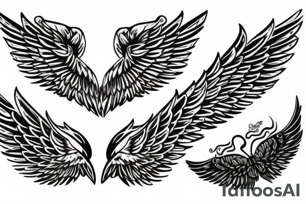 ANNA hart angle wings tattoo idea