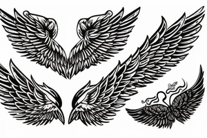 ANNA hart angle wings tattoo idea