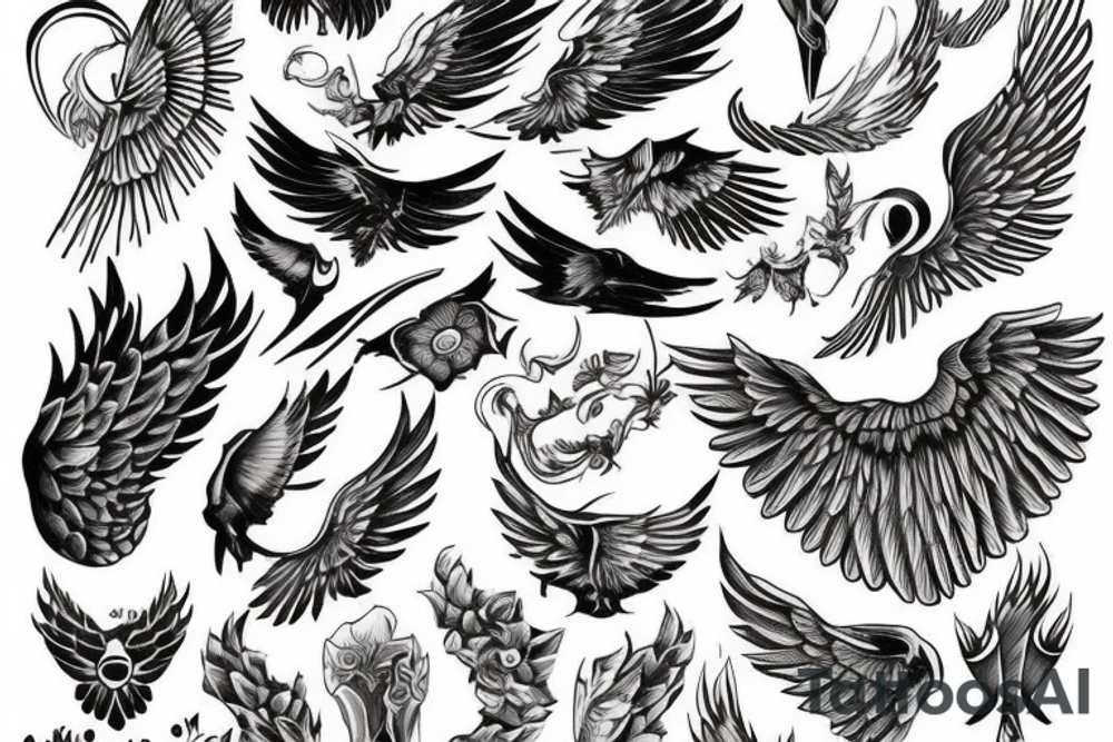 ANNA hart angle wings tattoo idea