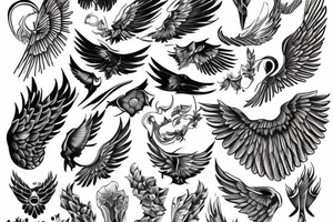 ANNA hart angle wings tattoo idea