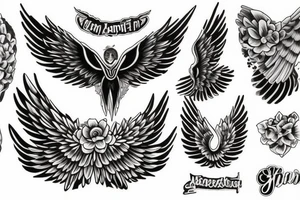 ANNA hart angle wings tattoo idea