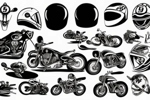 Street bike motorcycle helmet, lighting McQueen tattoo idea