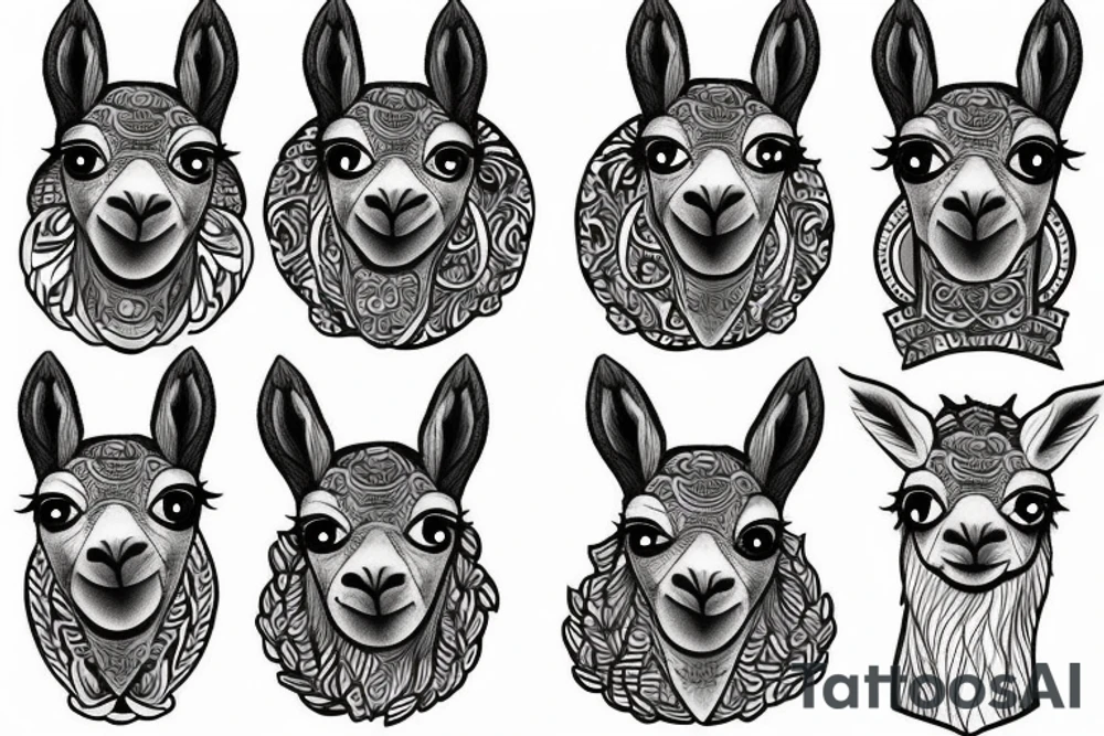 Llama tattoo idea