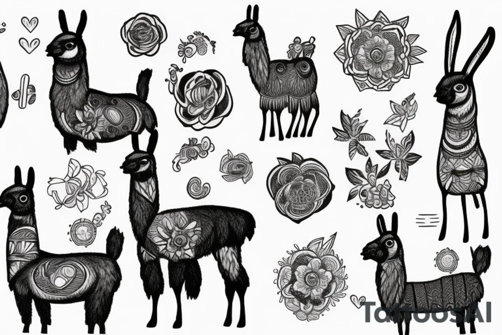 Llama tattoo idea