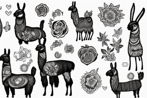Llama tattoo idea