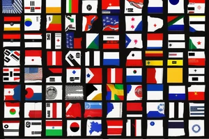 Collage of countries and states with flags contained within. States are Mississippi, Ohio and Arkansas. Countries are South Korea, Germany and Okinawa tattoo idea