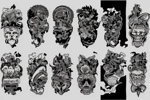 combingation of the borders of the following Mississippi, Ohio, Arkansas, South Korea, Okinawa and Germany tattoo idea