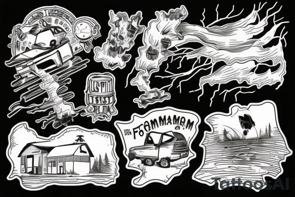 a tornado destroying a farm tattoo idea