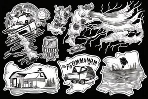 a tornado destroying a farm tattoo idea