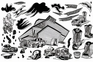 a tornado destroying a farm tattoo idea