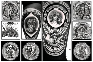 Various Greek and Roman mythology tattoo idea