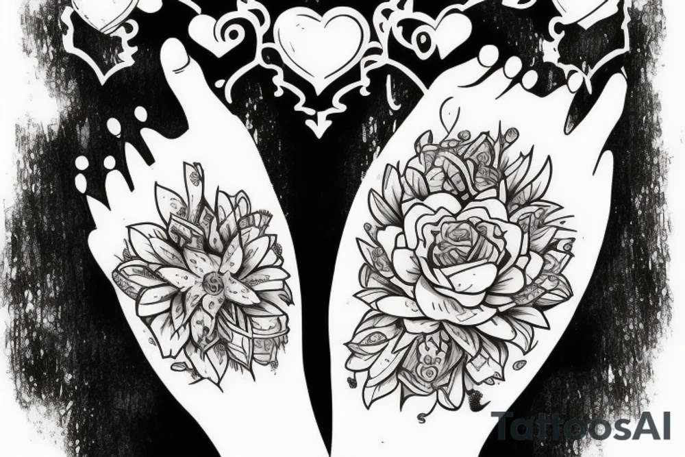 I want a tattoo matching for me and my wife something that will describe our live even there was a down in our relationship tattoo idea
