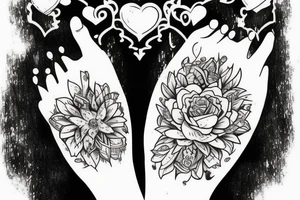 I want a tattoo matching for me and my wife something that will describe our live even there was a down in our relationship tattoo idea