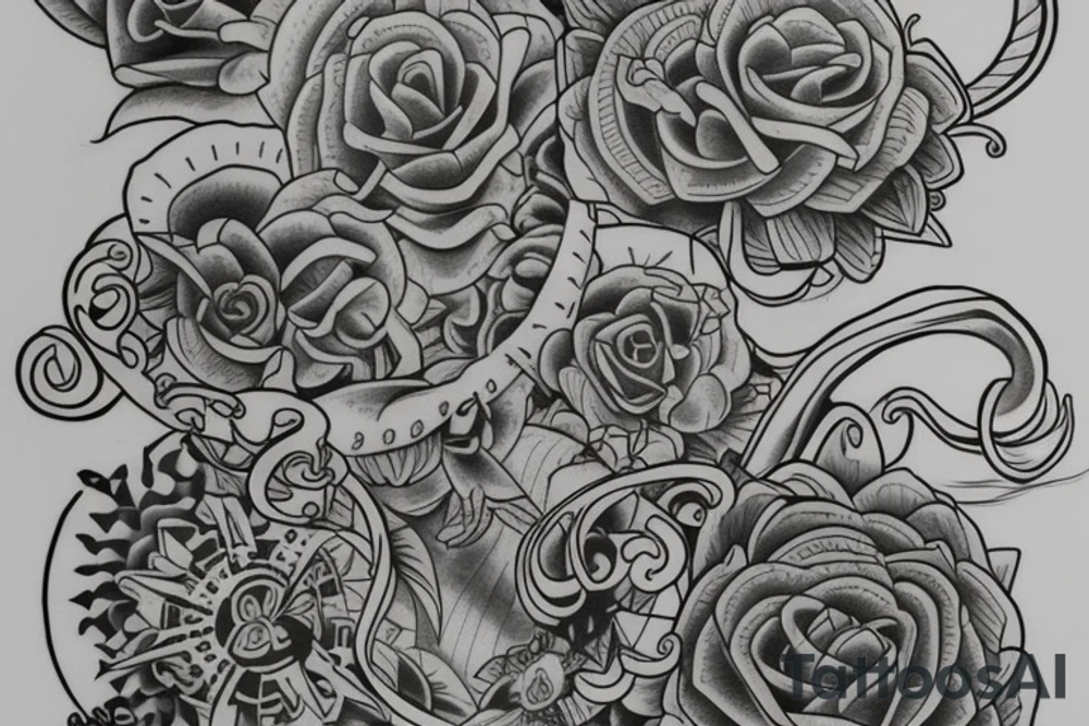 Create a tattoo to be done by me and my wife tattoo idea