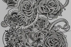 Create a tattoo to be done by me and my wife tattoo idea