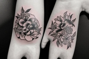 Create a tattoo to be done by me and my wife. Something with yng and yang tattoo idea