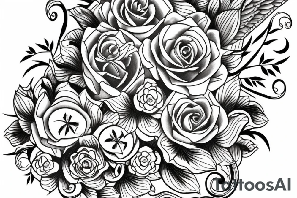 Create a tattoo to be done by me and my wife drawing tattoo idea