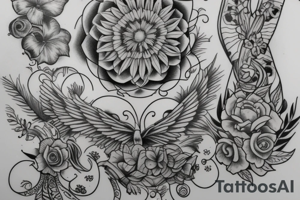 Create a tattoo to be done by me and my wife drawing tattoo idea