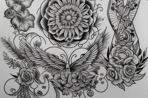 Create a tattoo to be done by me and my wife drawing tattoo idea