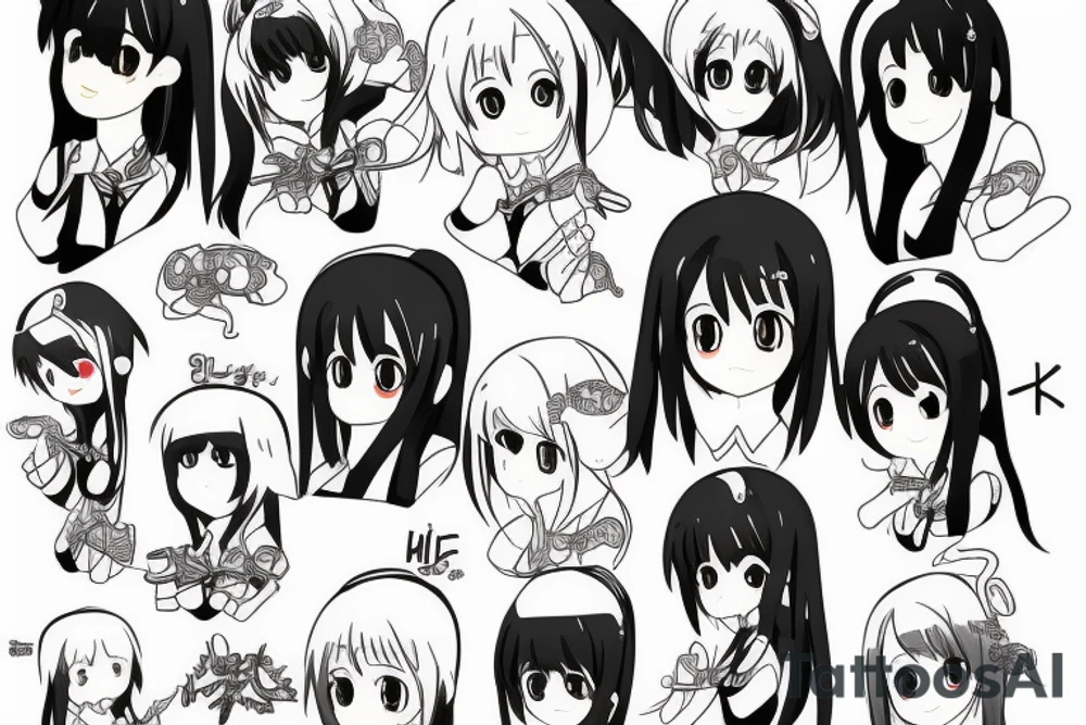 Mio from K-ON on spider tattoo idea