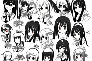 Mio from K-ON on spider tattoo idea