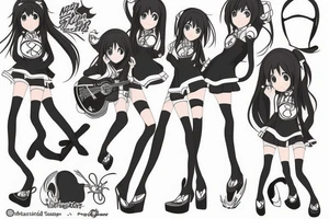 Mio from K-ON on spider tattoo idea
