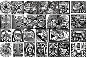 Tribal art with Mya and Nikko in it tattoo idea
