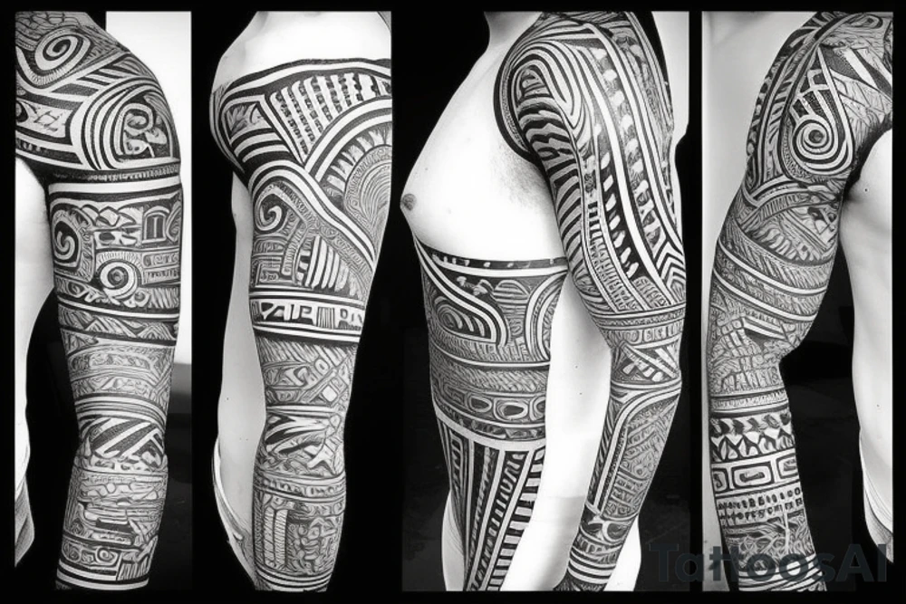 Tribal art arm tattoo with names Mya and Nikko tattoo idea Tribal art arm tattoo with names Mya and Nikko tattoo idea