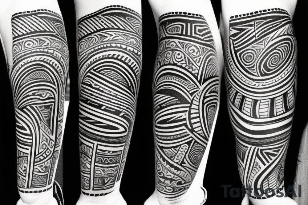 Tribal art arm band tattoo with names Mya and Nikko tattoo idea Tribal art arm band tattoo with names Mya and Nikko tattoo idea