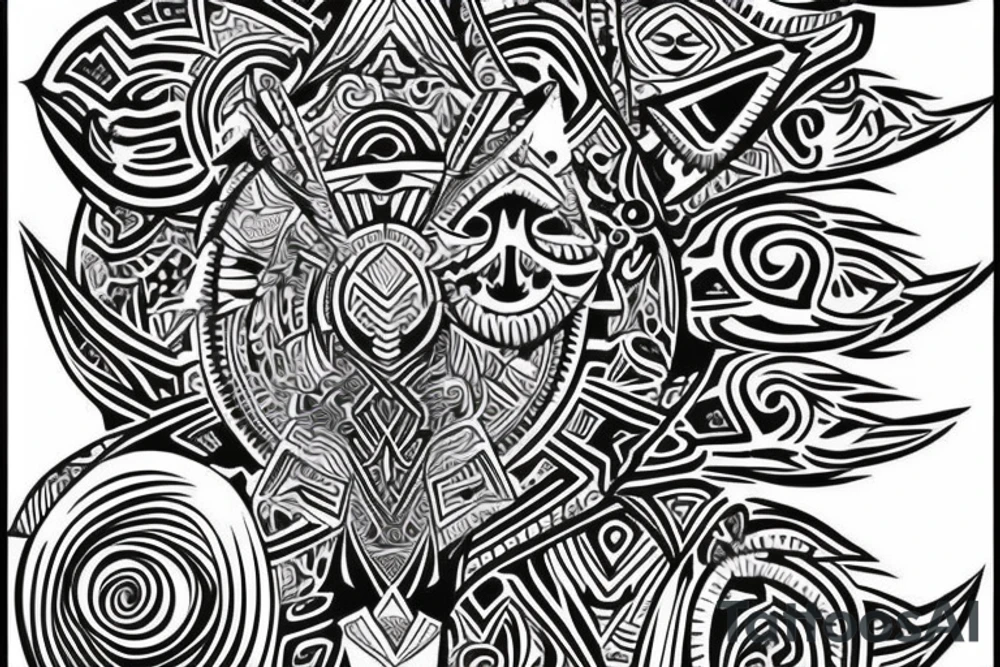 Tribal Totem with Mya and Nikko tattoo idea