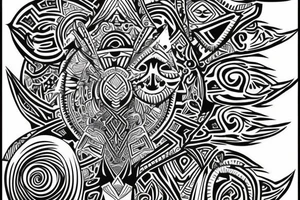 Tribal Totem with Mya and Nikko tattoo idea