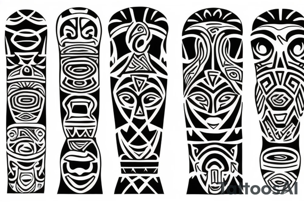 Tribal Totem with Mya and Nikko tattoo idea