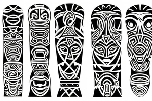 Tribal Totem with Mya and Nikko tattoo idea