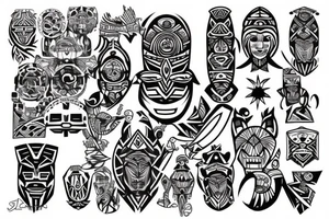 Tribal Totem with Mya and Nikko tattoo idea