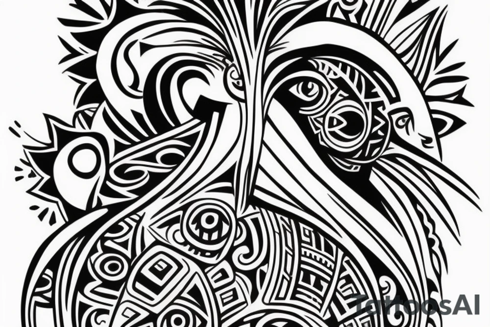 Tribal Totem with Mya and Nikko tattoo idea