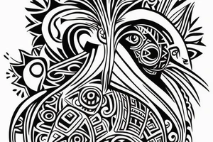 Tribal Totem with Mya and Nikko tattoo idea