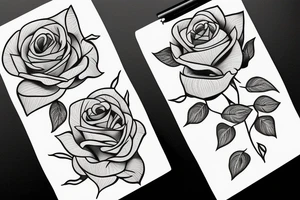 Rose with petals tattoo idea