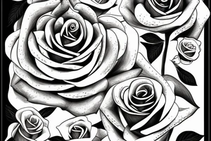 Rose with petals tattoo idea