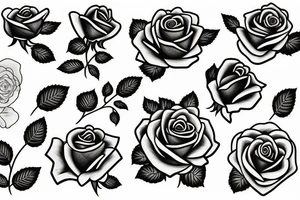 Rose with petals tattoo idea